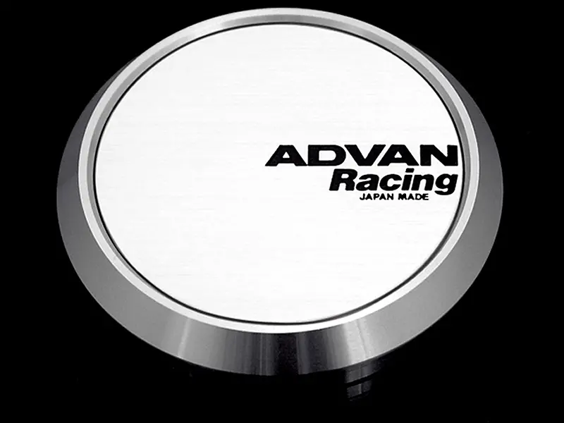 Advan 73Mm Flat Centercap - White/Silver Alumite 1