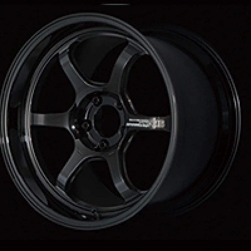 Advan R6 18X8.5 +45 5X100 Racing Titanium Black Wheel 1