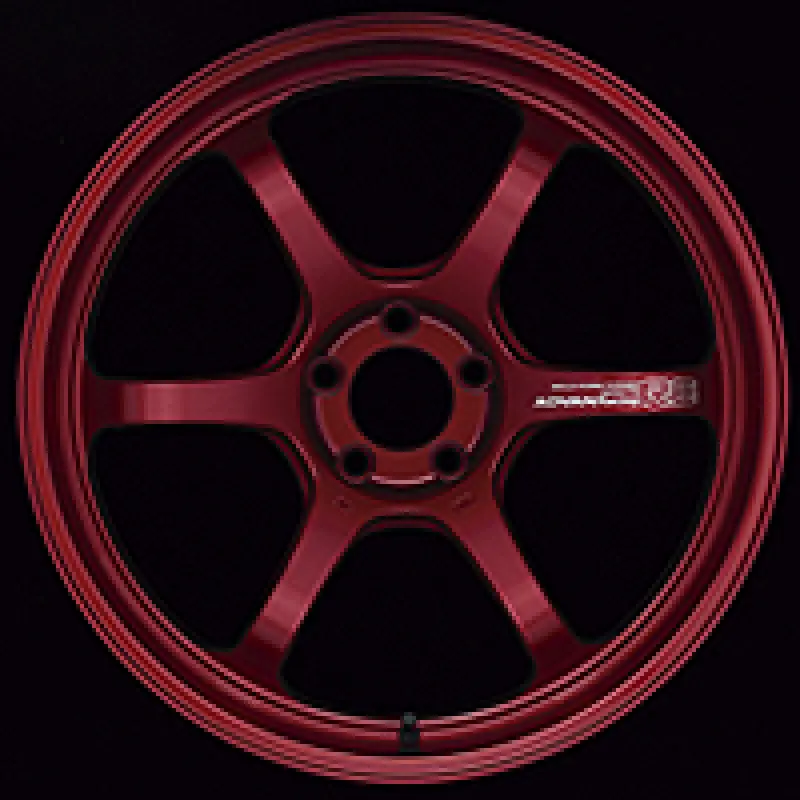 Advan R6 18X9.5 +45 5X100 Racing Candy Red Wheel 1