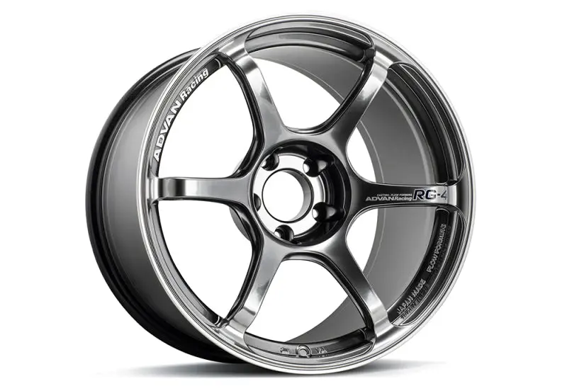 Advan Rg-4 18X8.5 +37 5X114.3 Racing Hyper Black & Ring Wheel 1