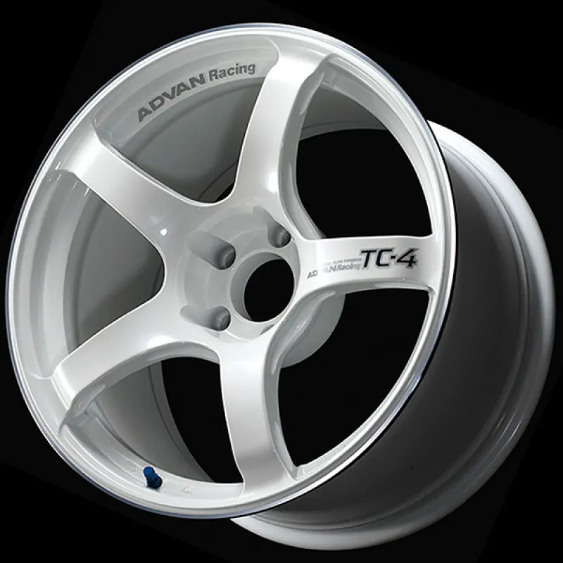 Advan Tc4 18X9.5 +45 5X100 Racing White Metallic & Ring Wheel 1