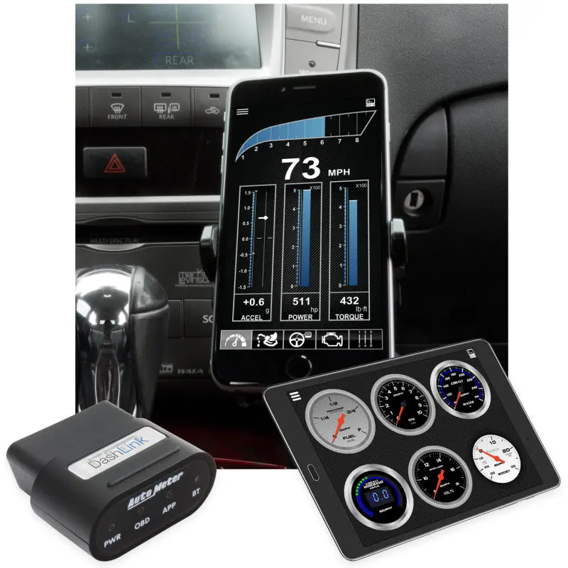 Autometer Obd-Ii Wireless Data Module Bluetooth Dashlink For Apple Ios & Andriod Devices 1