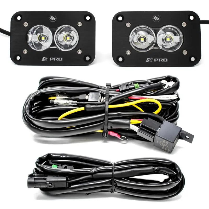 Baja Designs S2 Pro Flush Mount Led Light Pod Kit Work/Scene Pattern - Pair 1