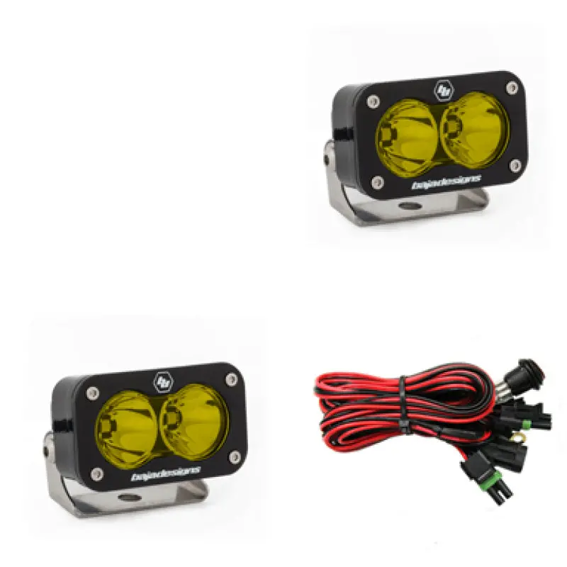 Baja Designs S2 Pro Series Led Light Pods Amber Lens Spot Pattern - Pair 1