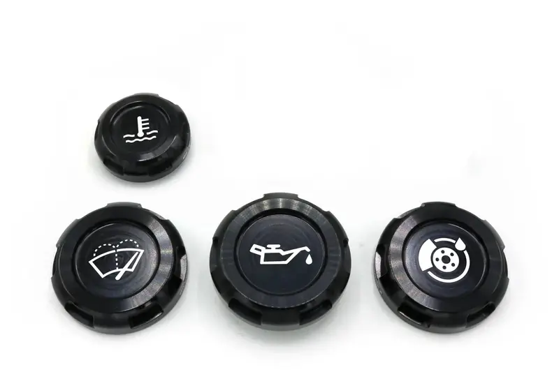 Billetworkz Engine Bay Caps - Zero Series - Fluid Engravings - 2015-21 & 22+ Wrx 1