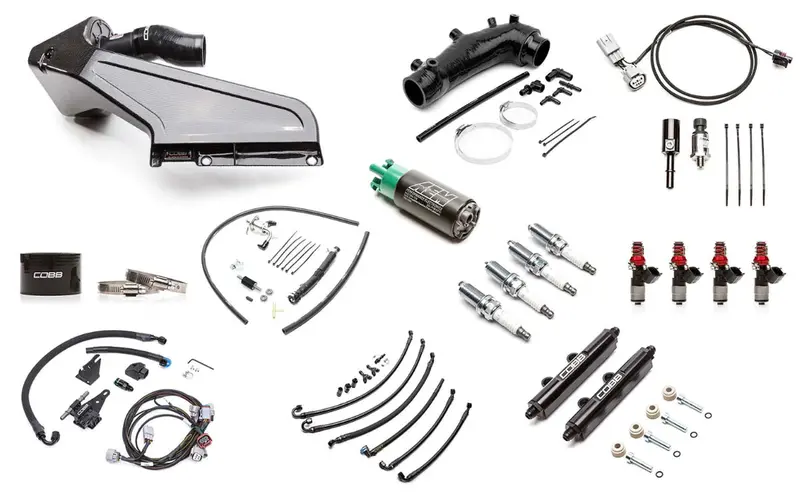 Cobb Nexgen Stage 1 To Stage 2 + Flex Fuel Power Package Upgrade W/ Redline Carbon Fiber Intake - 2015-2021 Sti 1
