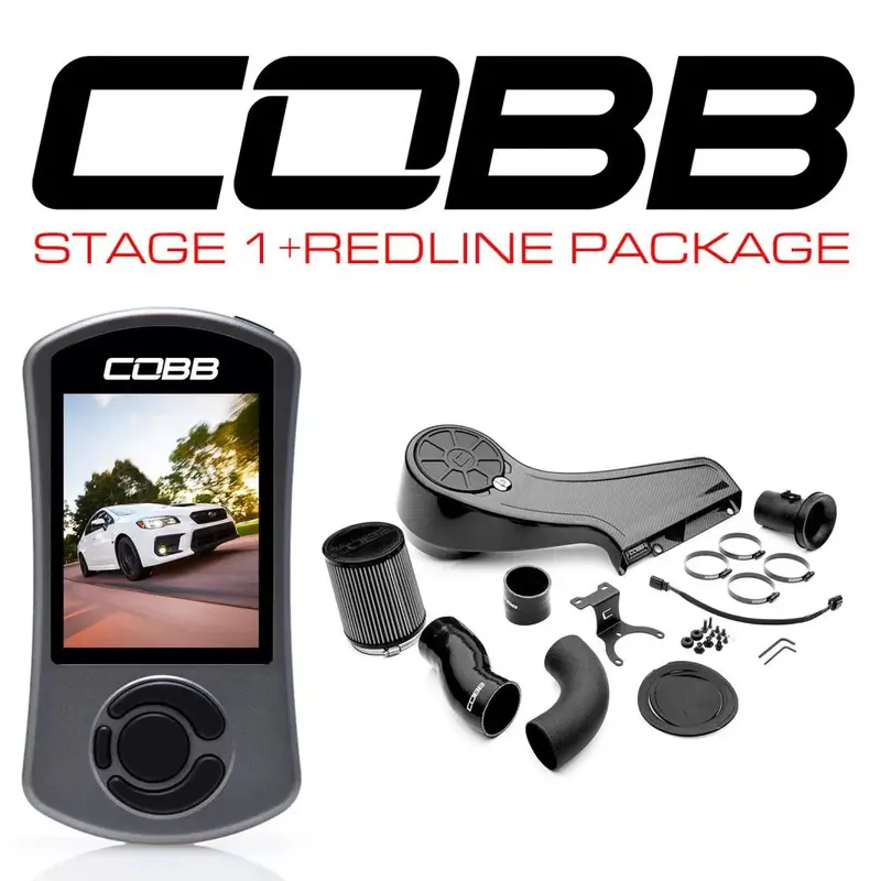 Cobb Stage 1+ Redline Carbon Fiber Power Package - 2015-2021 Wrx 1