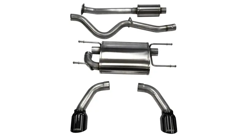Corsa 2.5In Cat Back Exhuast System W/ Polished Black Tips - 13-21 Brz, 2022+ Brz 1