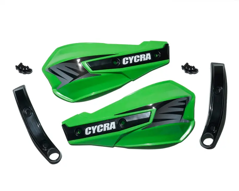 Cycra Vortex Replacement Hand Shields W/Abrasion Guards - Green 1