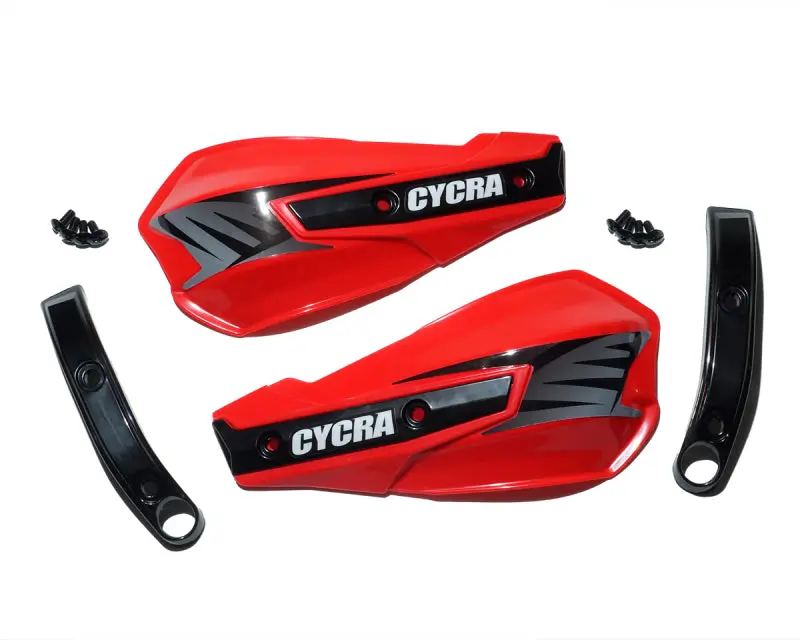 Cycra Vortex Replacement Hand Shields W/Abrasion Guards - Red 1