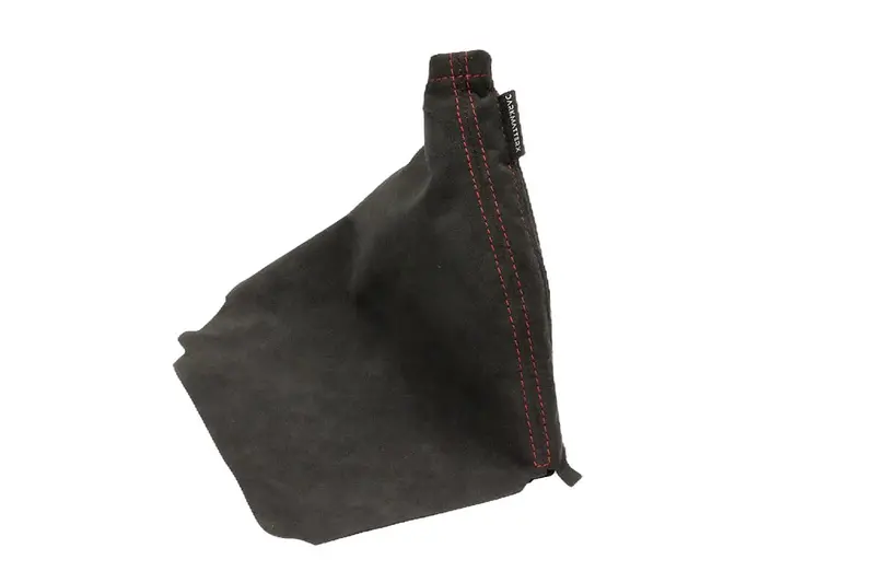 Darkmatterx Alcantara E-Brake Boot Charcoal Black W/ Red Thread - 2008-2021 Wrx, 2008-2021 Sti 1