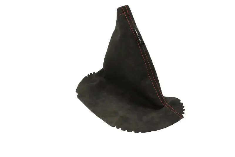 Darkmatterx Alcantara E-Brake Boot Charcoal Black W/ Red Thread - 2022+ Wrx 1