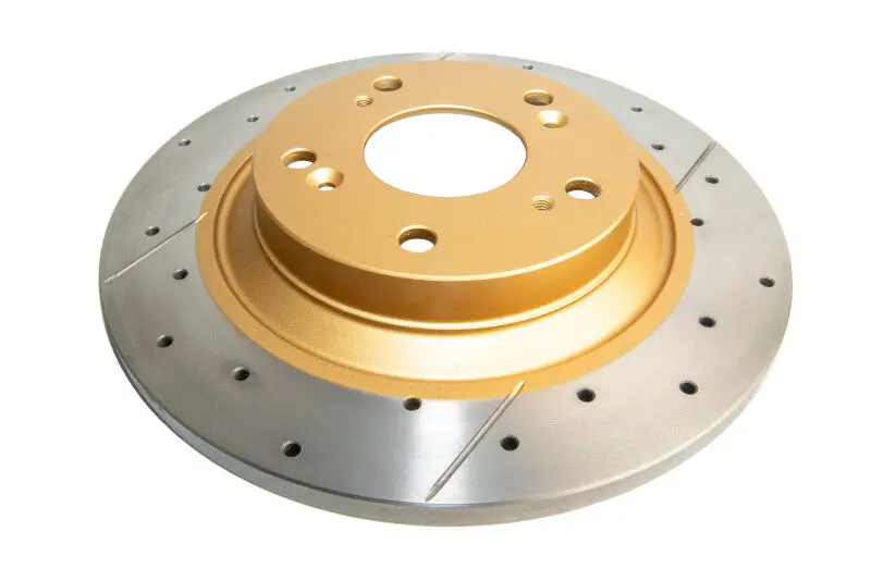 Dba 00-09 Honda S2000 Rear Street Series Drilled & Slotted Rotor W/Gold Hat 1