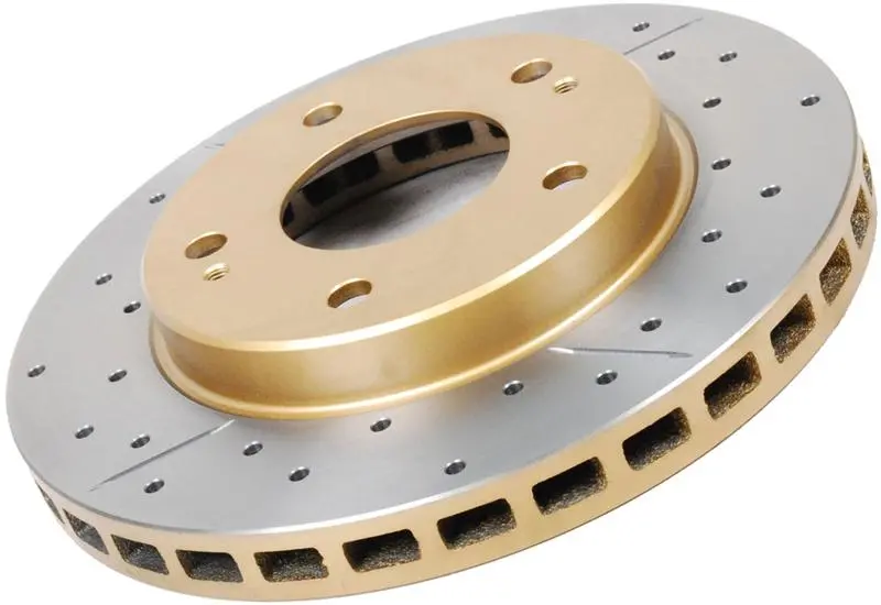 Dba 07-15 Acura Csx Type-S Front Street Series Drilled & Slotted Rotor W/Gold Hat 1