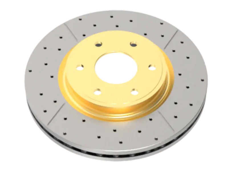 Dba 11-19 Chevrolet Silverado 2500 Hd Rear Drilled & Slotted Street Series Rotor W/Gold Hat 1
