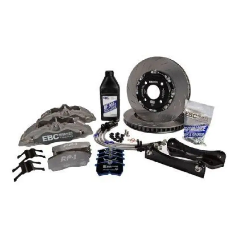 Ebc Racing 10-14 Ford Mustang Gt 5Th Gen 5.0L Anodized Apollo-4 355Mm Rotors Front Big Brake Kit 1