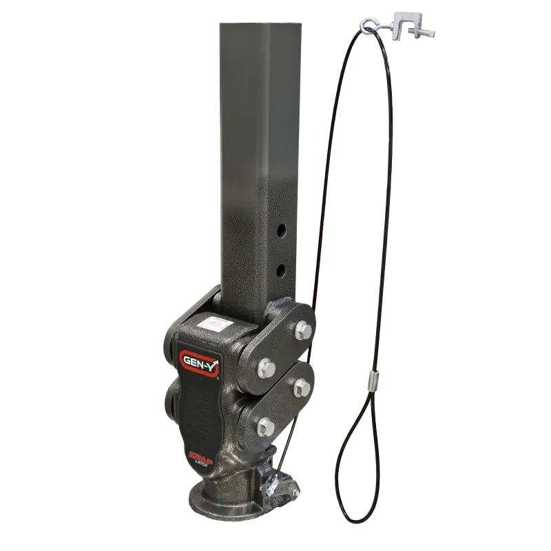 Gen-Y Spartan Torsion-Flex 2.5In Offset 4In Sq Tube Gooseneck 2-5/16In Coupler Standard Height 1