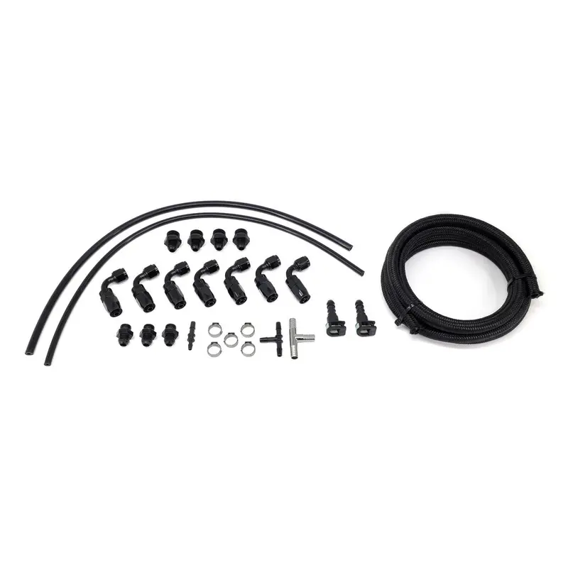Iag Braided Fuel Line & Fitting Kit For Iag Top Feed Fuel Rails & -6 Aeromotive Fpr - Subaru Wrx, Sti, Fxt, Lgt & Obxt 1