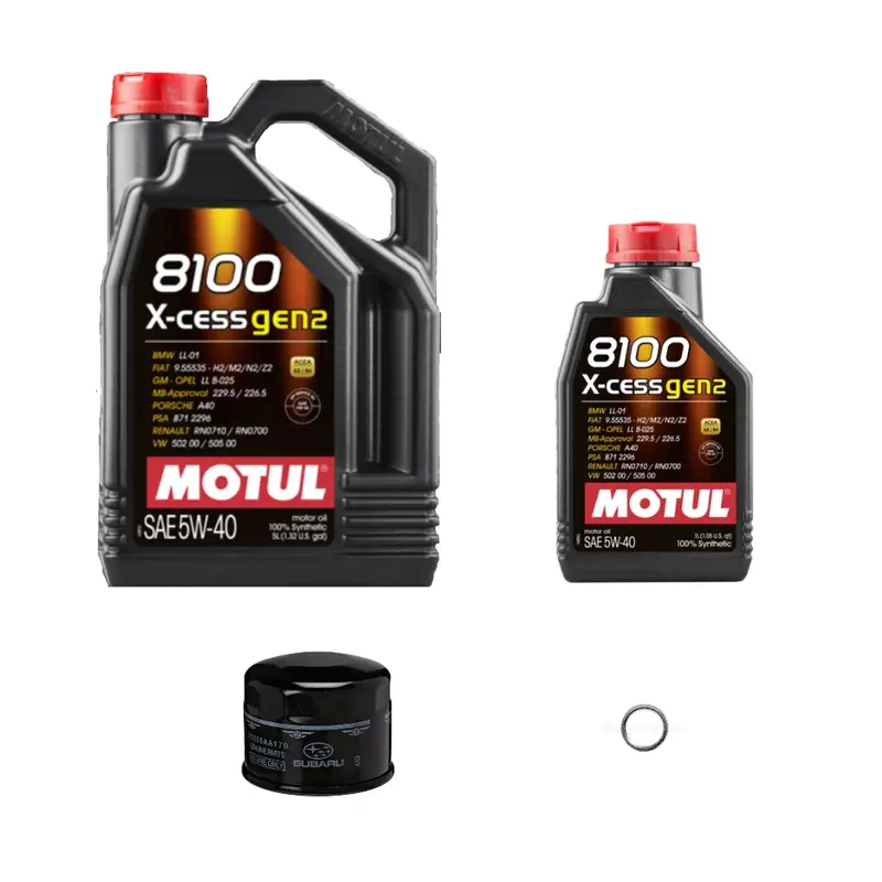 Motul 8100 5W40 X-Cess Gen2 Oil Change Kit  - 15-21 Wrx 1
