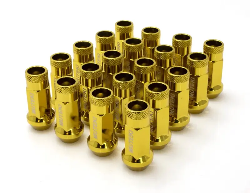 Muteki Sr48 12X1.25 Open Ended Lug Nuts - Gold 1
