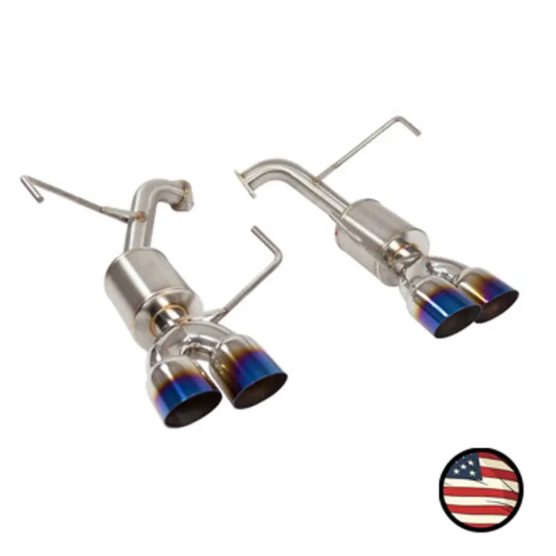 Nameless Performance 5" Mufflers, 3.5" Staggered Single Wall Neochrome Tips - 2022+ Wrx 1