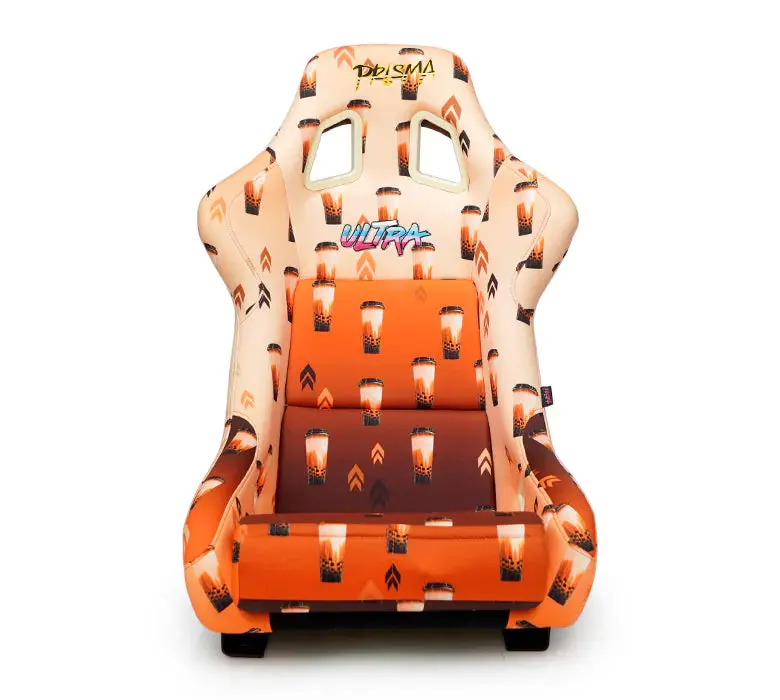 Nrg Frp Bucket Seat Prisma Boba Edition Vegan Matl. W/ Phone Pkt. - Gold Pearl Back - Medium 1