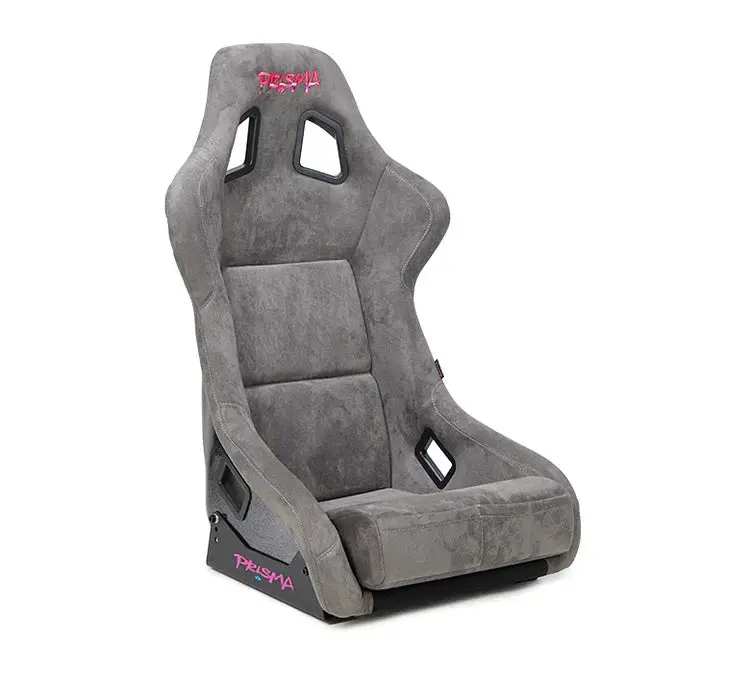 Nrg Frp Bucket Seat Prisma Edition W/ Pearlized Back Gun Metal Alcantara - Large 1