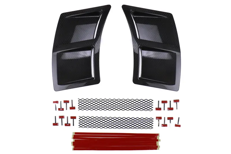 Olm S207 Style Carbon Fiber Rear Bumper Vent Inserts - 15-21 Wrx, 15-21 Sti 1