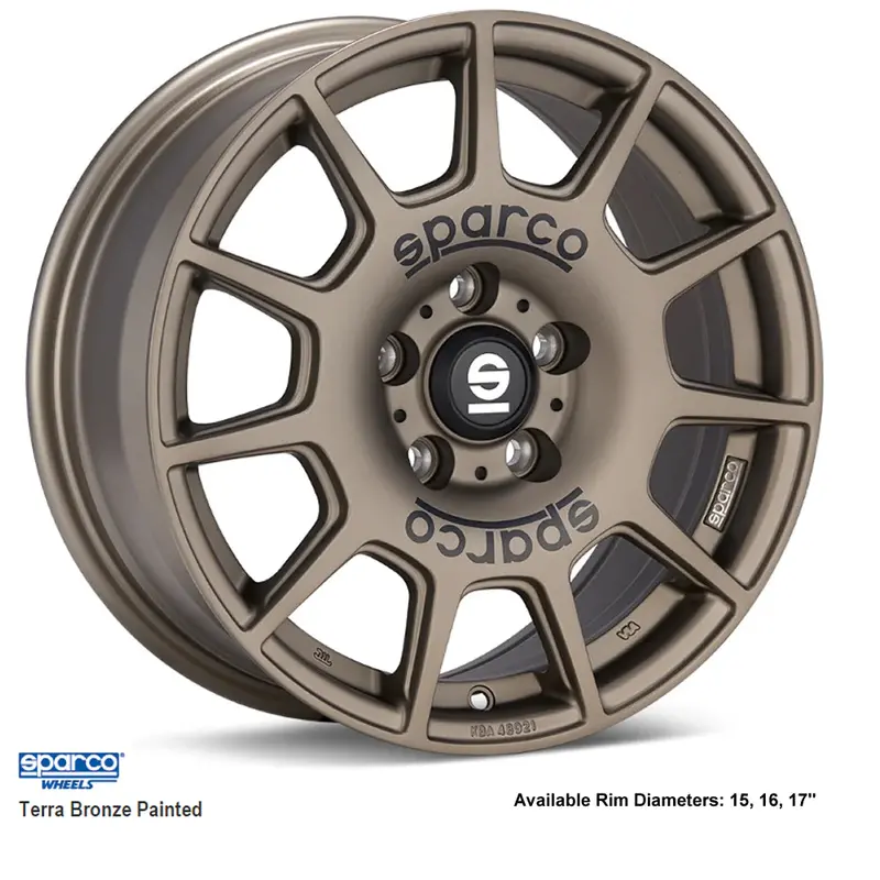 Oz Sparco Terra 17 X 7.5 +45 5 X 114.3 Cb73.1 Matte Bronze Black Lettering 1