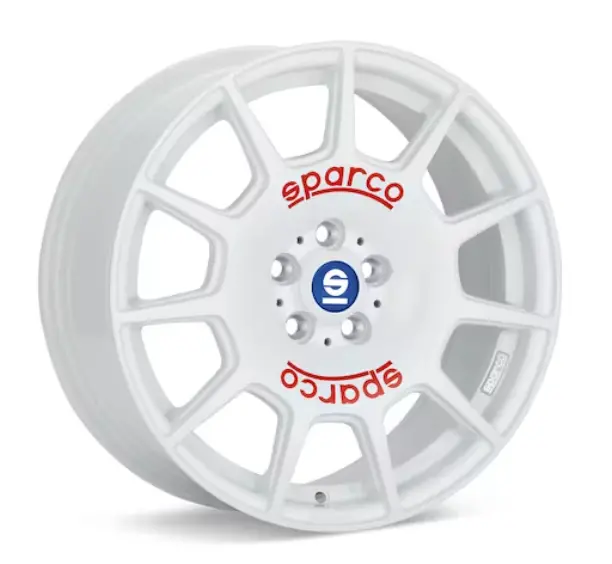 Oz Sparco Terra 18 X 8 +35 5 X 114.3 Cb73.1 White W/ Red Lettering 1