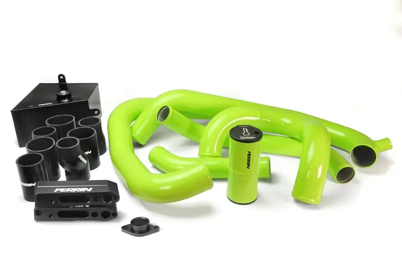 Perrin Front Mount Intercooler Boost Tube Kit - Neon Yellow - 2015-2021 Wrx 1