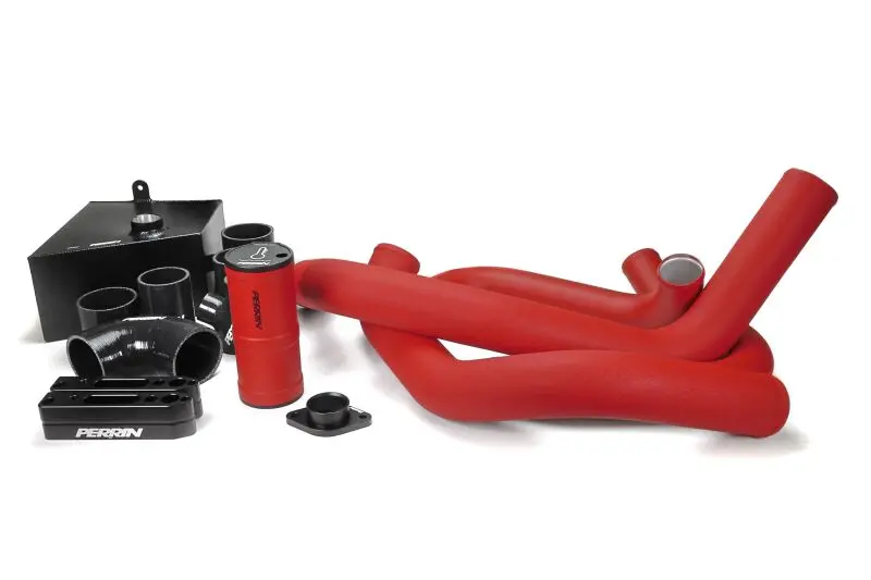 Perrin Front Mount Intercooler Boost Tube Kit - Red - 2015-2021 Wrx 1