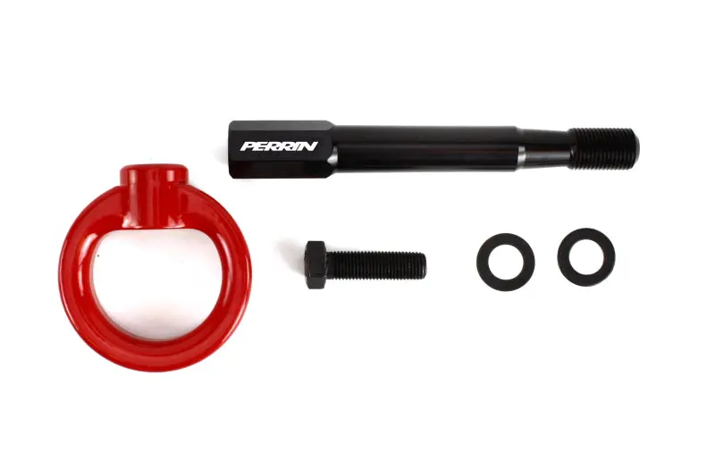 Perrin Tow Hook Kit (Rear) - Red - Black - 2022+ Wrx, 18-23 Crosstrek 1