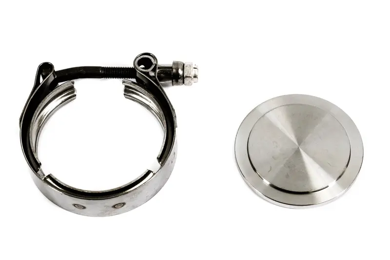 Plm Block Off Flange & V-Band Clamp For Tial 44Mm Mvr Wastegate Ewg 1