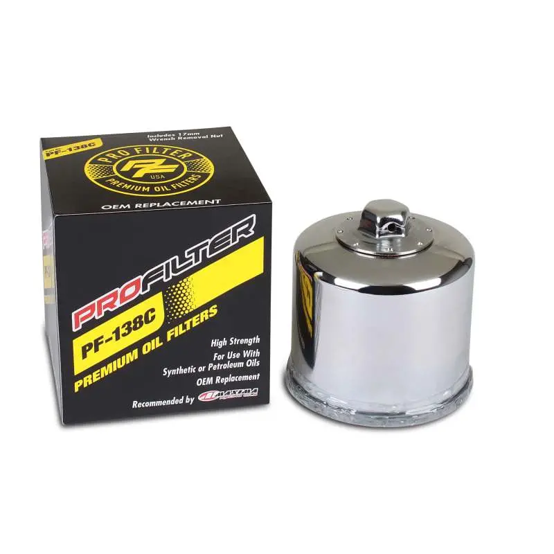 Profilter Aprilia/Arctic Cat/Kawasaki/Suzuki Spin-On/Chrome/Various Performance Oil Filter - Single 1