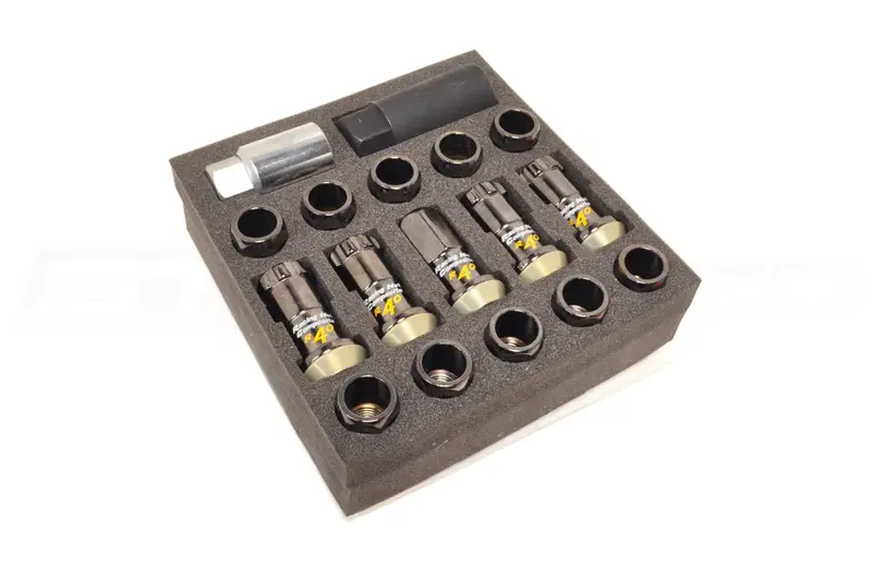 Project Kics 12X1.25 R40 Lug Nuts - Black - 20 - W/ Locks 1