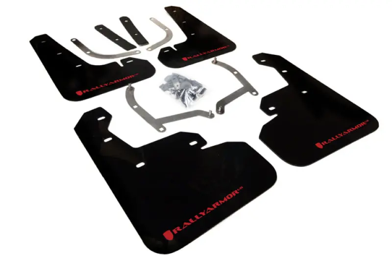 Rally Armor Subaru Impreza Ur Black Mud Flap W/ Red Logo - 2017-2023 4D/5D 1
