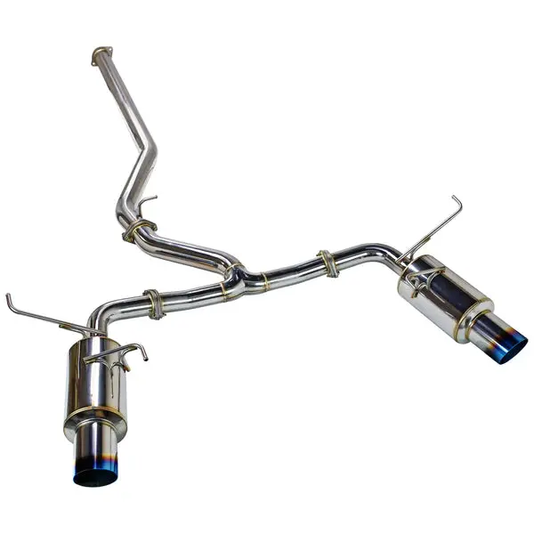 Remark Catback Exhaust - Dual R1 Spec Burnt Stainless (Non-Resonated) - 2022+ Subaru Wrx 1