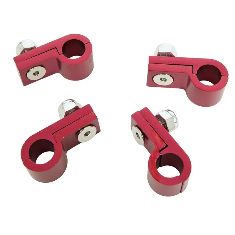 Russell Line Clamp For -6 Size Tubing Red Anodize (4 Pack) 1