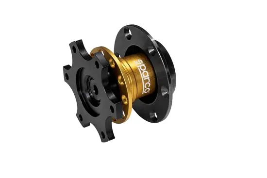 Sparco 6-Bolt Steering Wheel Quick Release - Gold 1