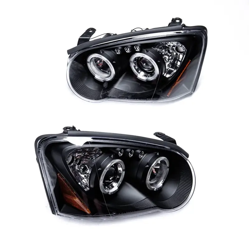 Spec-D Halo Style Projector Headlights W/ Matte Black Base And Clear Lense - 2004-2005 Wrx, 2004-2005 Sti W/ Oem Halogen Lights 1