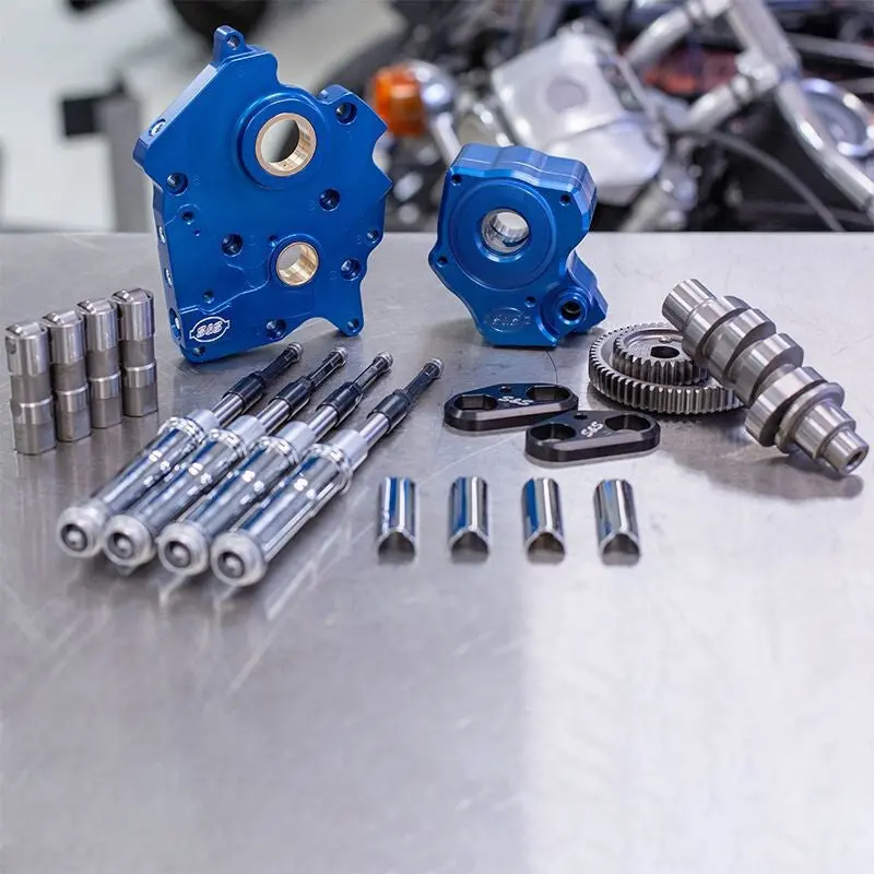 S&S Cycle 2017+ M8 Models Gear Drive 475G Cam Chest Kit W/ Chrm Pushrod Tubes - Wc - Incl. Vvt 1