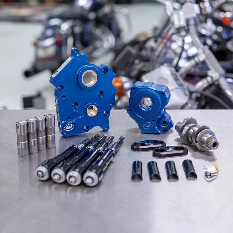 S&S Cycle 2017+ Wc M8 Models Chain Drive 465C Cam Chest Kit W/ Blk Pushrod Tubes - Incl. Vvt 1