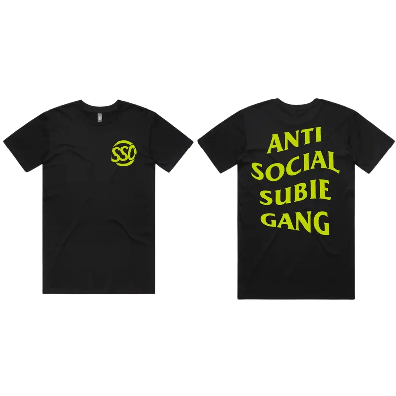 Ssc Premium T-Shirt - Anti Social - Black/Acid Green 1