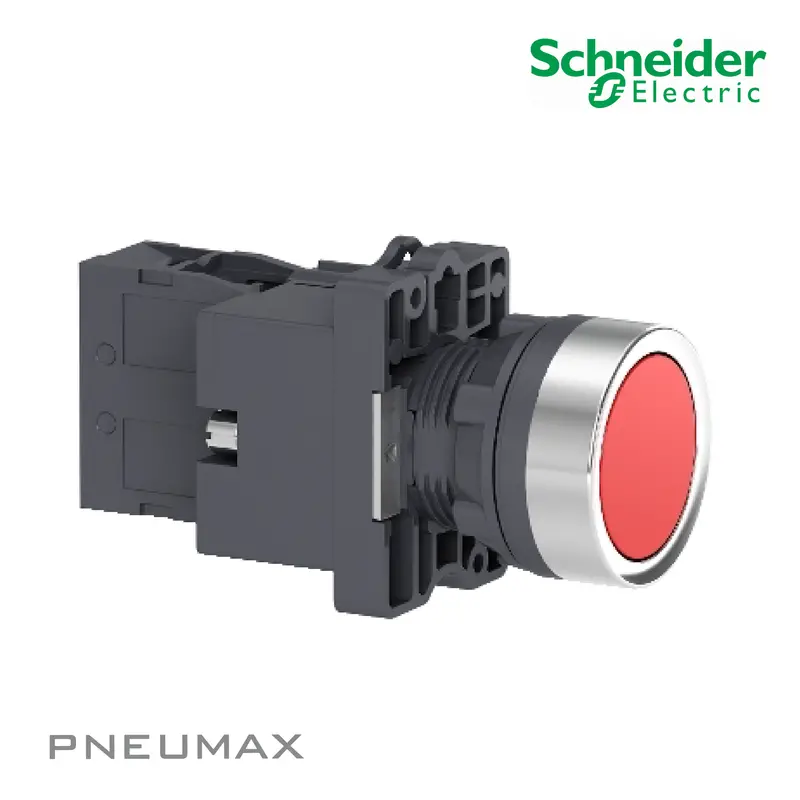 Xa2ew34b1 Flush สวิทซ์ปุ่มกดมีแลมป์ สีแดง Ipb, 24V Ac/Dc. Red, 1No 1