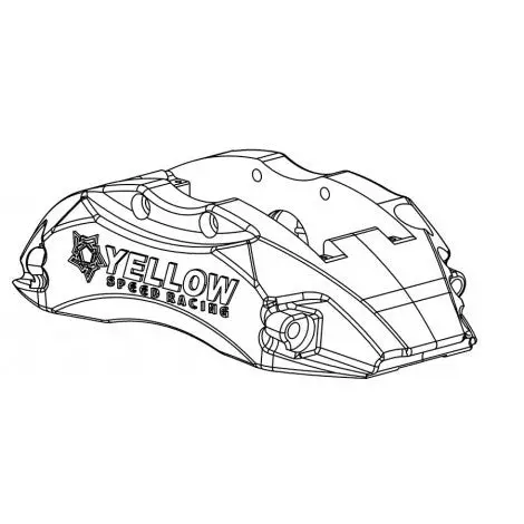 Yellow Speed Racing Rear Brake Caliper Pair - 4 Pot (Yscpr4b) 1