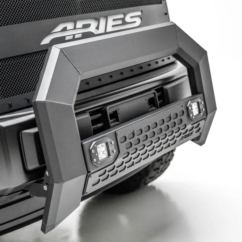 Aries Advantedge 5.5-Inch Black Aluminum Bull Bar With Integrated Lights For Ram 1500 1