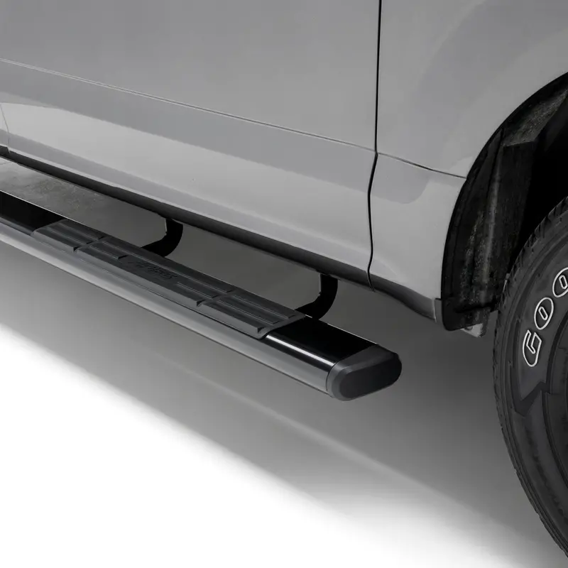 Aries Black Aluminum Oval Side Steps – 6" X 85" For Select Ford Super Duty Trucks (F-250 To F-550) 1