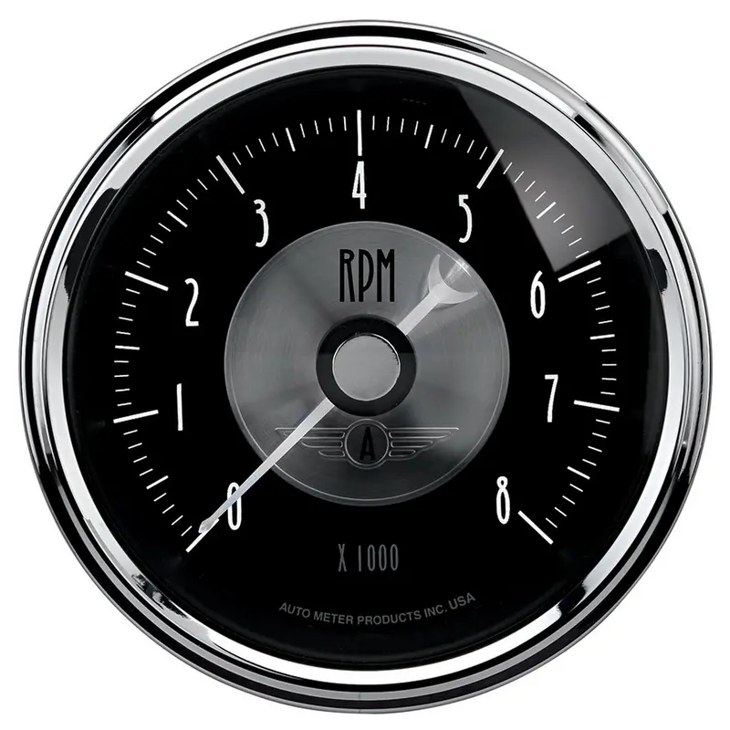 Autometer Prestige Black Diamond 3-3/8" Tachometer Gauge – 8,000 Rpm In-Dash Instrument 1
