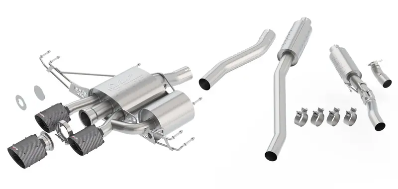 Borla 140738Cfba Atak Cat-Back Exhaust System – Aggressive Sound, Stainless Steel 1